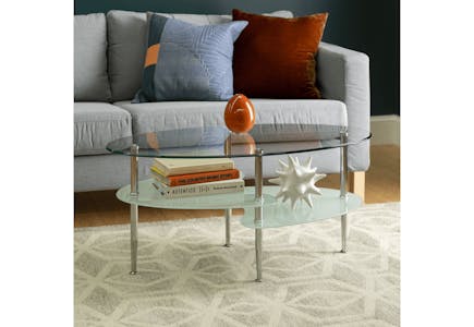 Walker Edison Glass Coffee Table