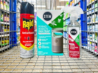 raid and stem pest control products in walmart cart