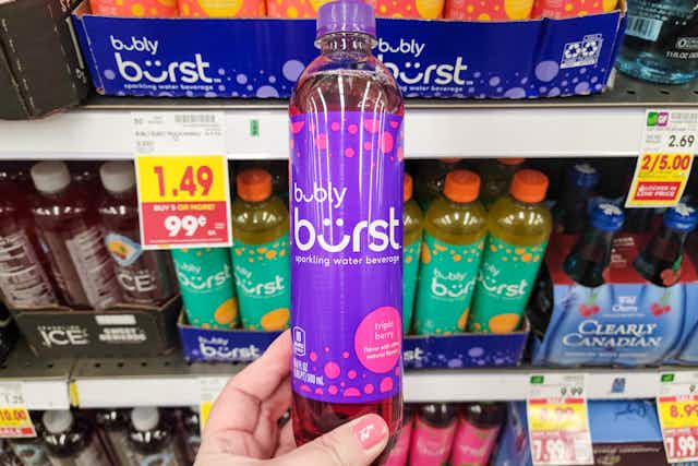 Bubly Burst Sparkling Water, Only $0.12 at Kroger card image