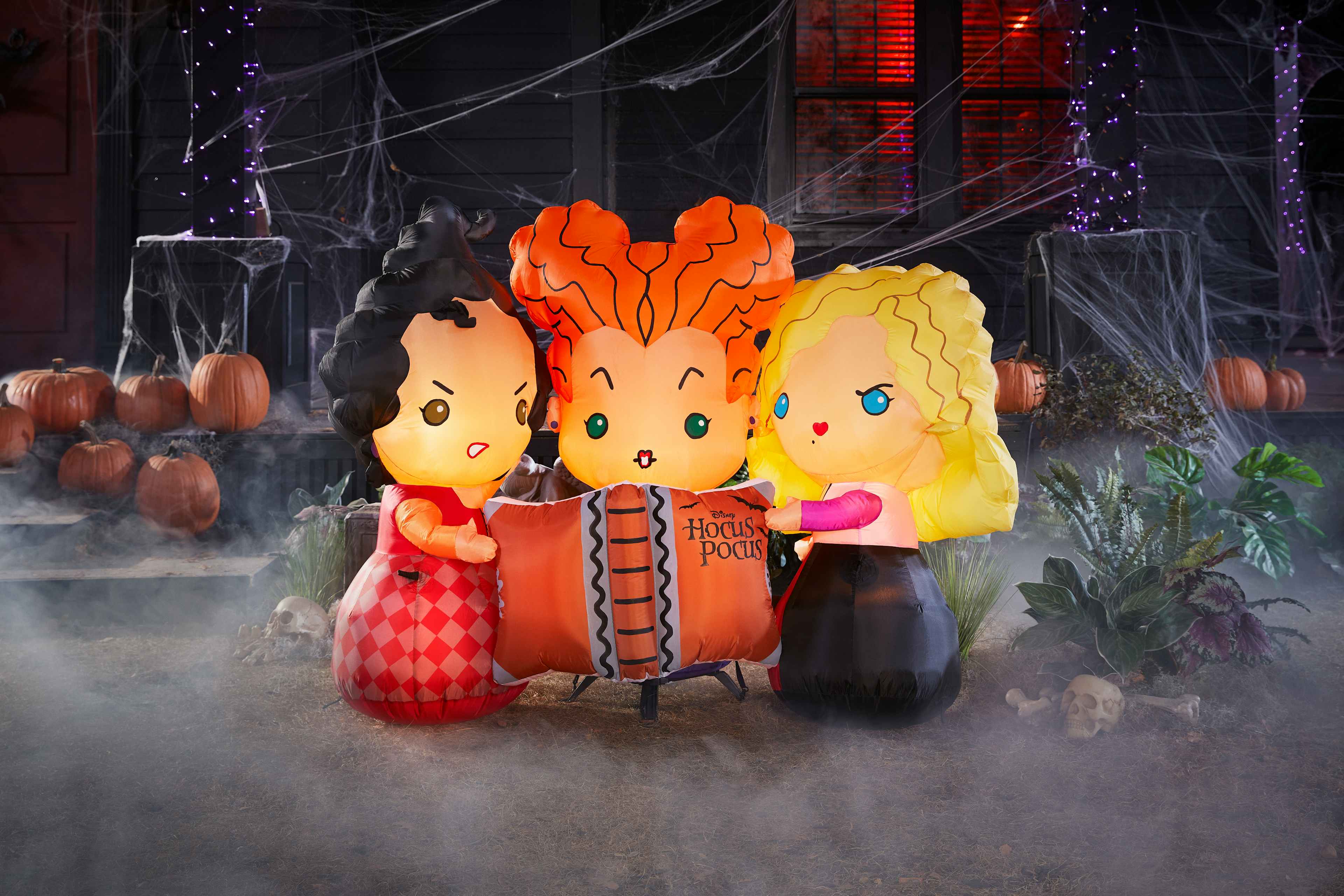 The Sanderson Sisters as Halloween inflatables.