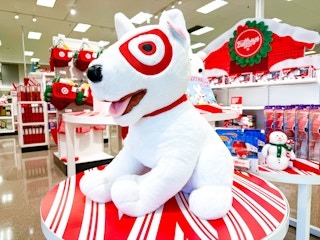 Bullseye the plush dog at Target