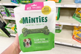 Minties 16-Ounce Dog Dental Chew Bags, as Low as $5.47 on Amazon
