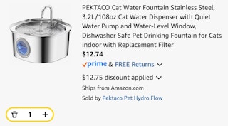 Stainless Steel Cat Water Fountain