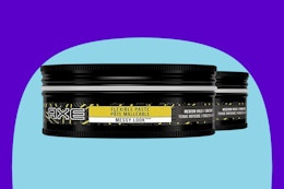 AXE Styling Flexible Hair Paste Urban Messy Look 2 Count on a blue background.