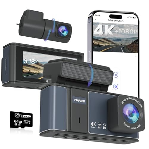 4K Dash Cam Front and Rear