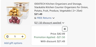organizer Amazon receipt