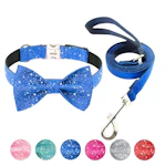 Bling Bow Tie Dog Collar & Leash Set