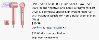 cart hair dryer