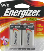 Energizer 9-Volt Batteries 2-Pack