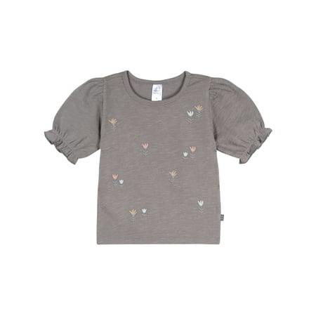 Kids' Organic Ruffle Puff Sleeve Top
