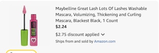 Mascara Amazon receipt