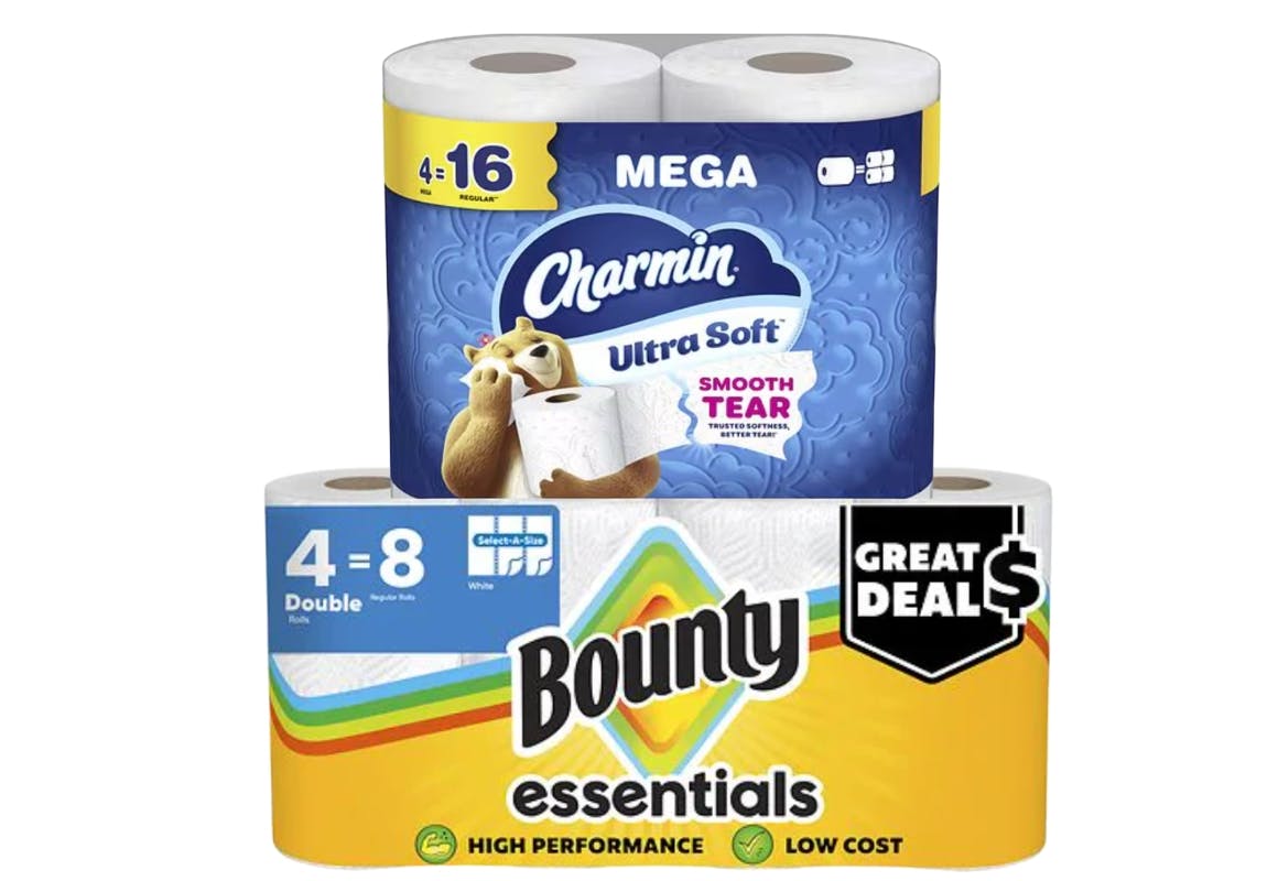 2 Bounty + 2 Charmin Products