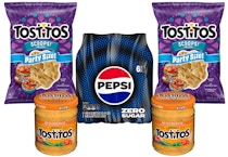 Tostitos Chips, Dip, and Pepsi