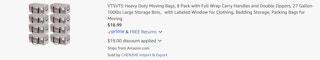 Amazon Clear Heavy-Duty Moving Bags 2025