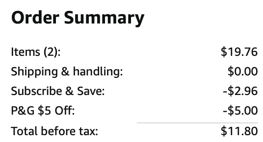 crest 3D kit Amazon receipt
