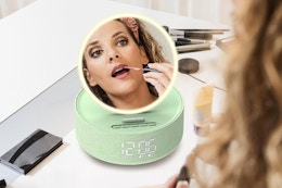 Multifunctional Mirror Alarm Clock, Only $19.99 on Amazon (Reg. $39.99) card image