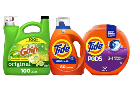 3 P&G Laundry Detergents (237 Loads)
