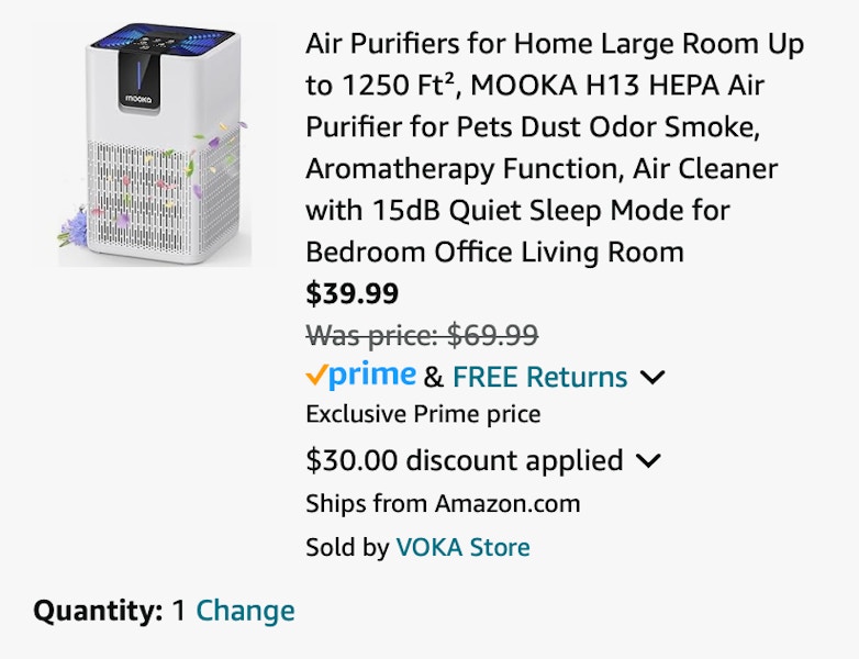 Amazon Mooka Air Purifier 2024