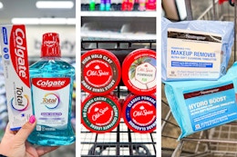 collage image of colgate, old spice, and neutrogena products