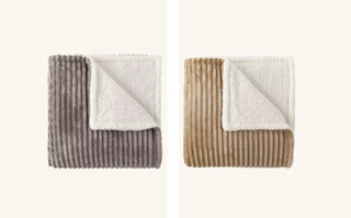 ribbed sherpa throws