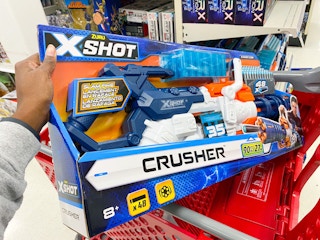 target zuru crusher blaster hand holding