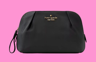 a black kate spade cosmetic bag