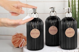 Bathroom Dispenser Bottle Set, Only $4.49 on Amazon (Reg. $9) card image