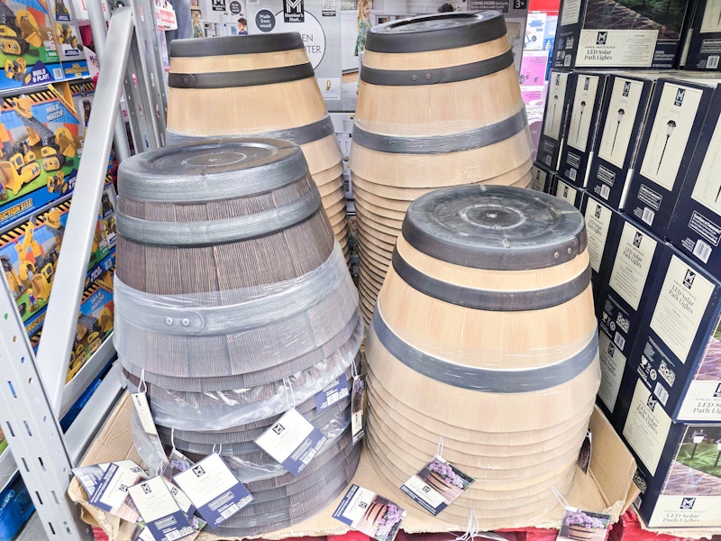 wine barrel style planters