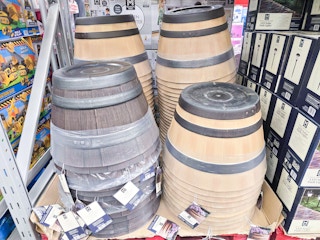 wine barrel style planters