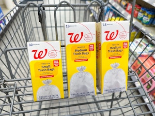 walgreens brand trash bags in cart