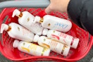 dove body wash in basket