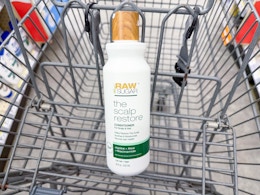 raw sugar hair care items in walgreens cart