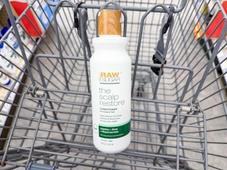 raw sugar hair care items in walgreens cart