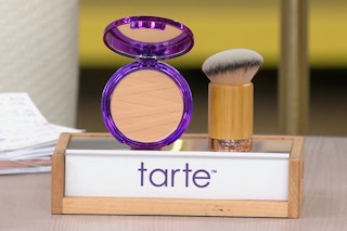 Tarte Shape Tape Powder Foundation and Brush ($67 Value) being presented on HSN