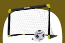 a soccer goal set