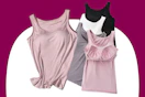 Women's top with built-in bra