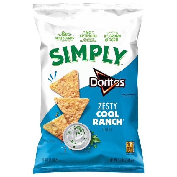 2 Doritos Simply Zesty Chips