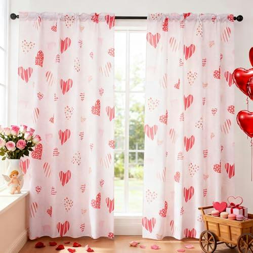 Valentine's Day Curtains