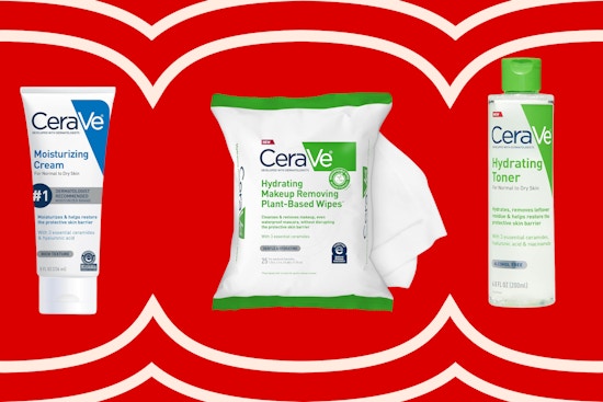 Cerave skincare products template collage