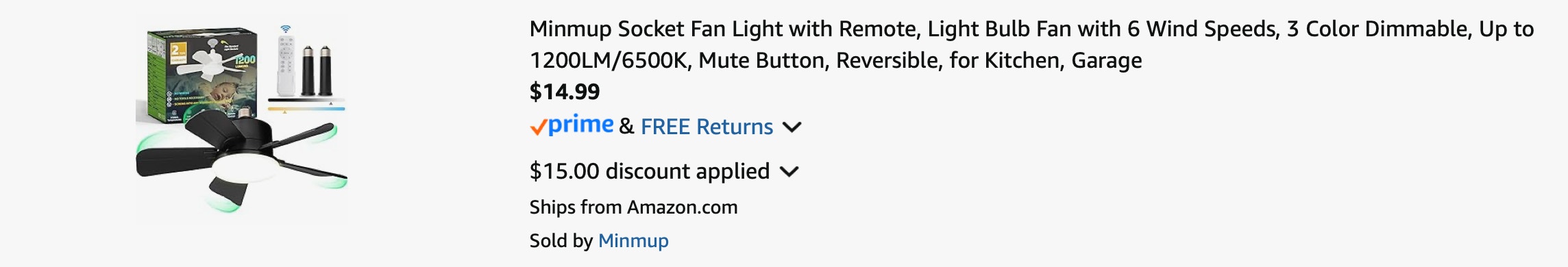 Amazon Socket Fan Light 2025 2