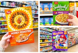 cereal snacks pasta collage