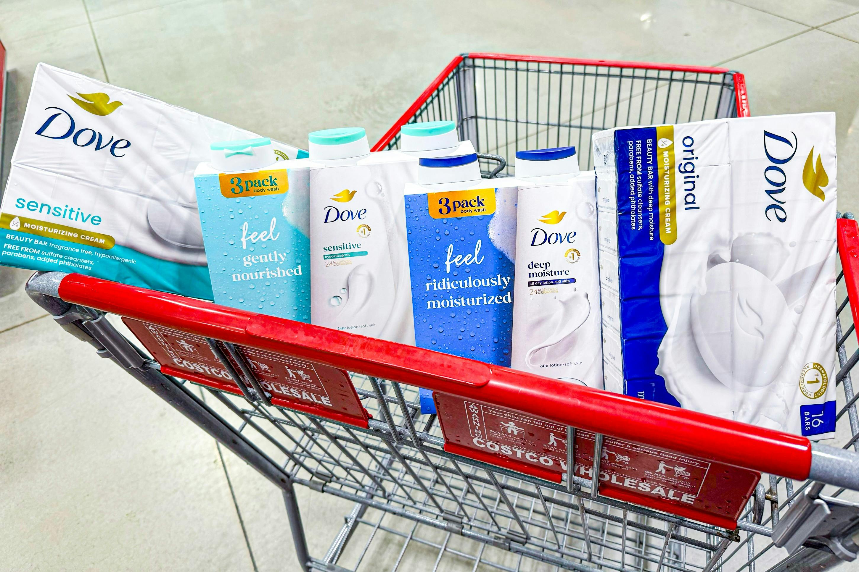 dove products in shopping cart