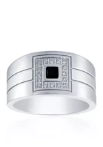 Black & White Cubic Zirconia Ring
