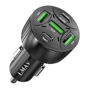 5-Port USB C Car Charger