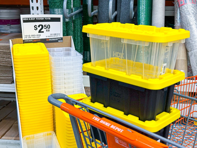 home depot mini storage totes 4