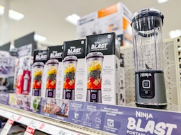 Ninja Blast Portable Blender sitting on target shelves