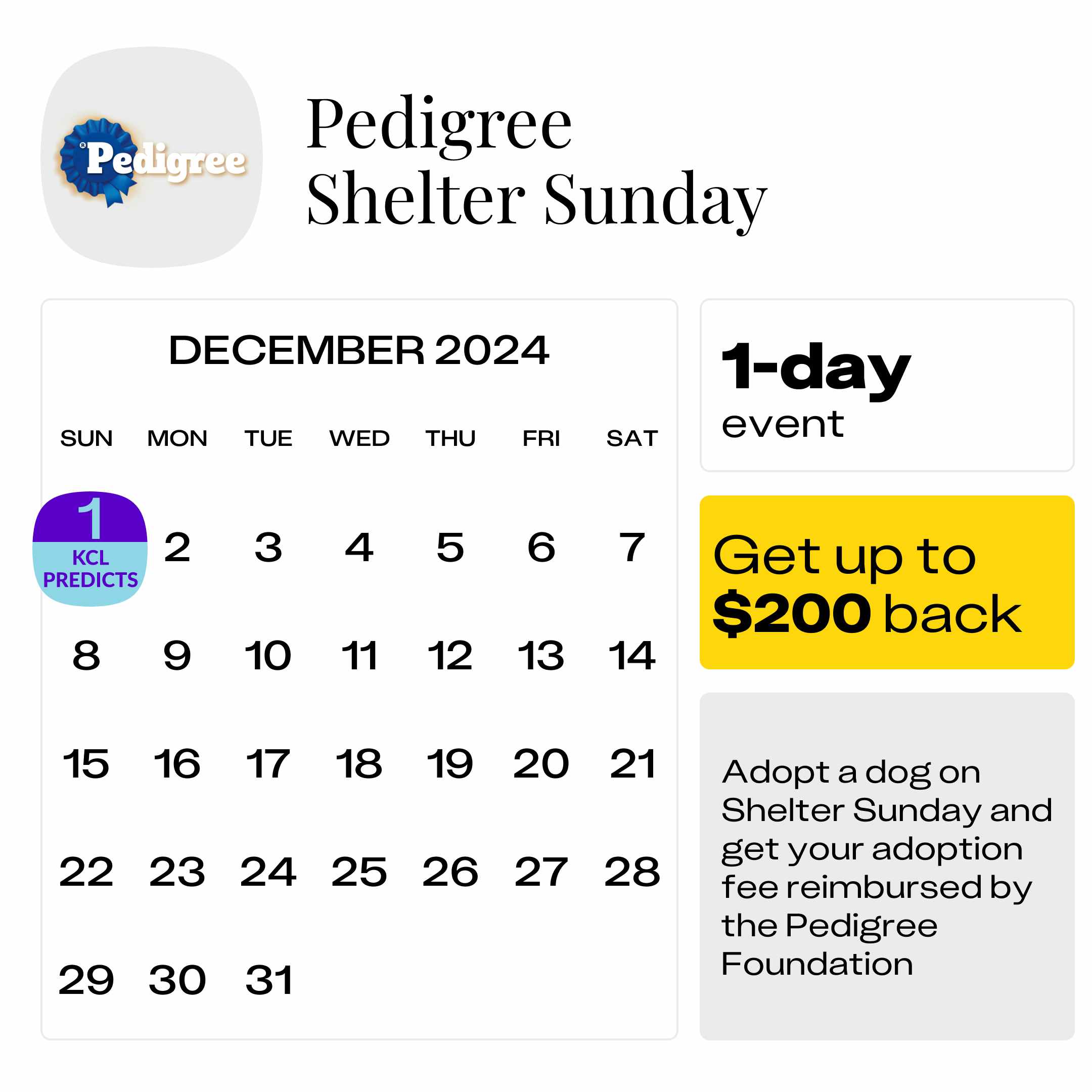 Pedigree-Shelter-Sunday