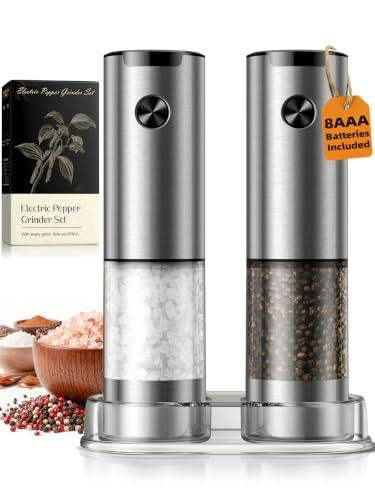 Electric Salt and Pepper Grinder Set