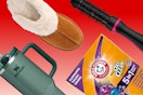 Stanley tumblers, Joyspun women's slippers, Revlon hair dryer, and Arm & Hammer detergent packs