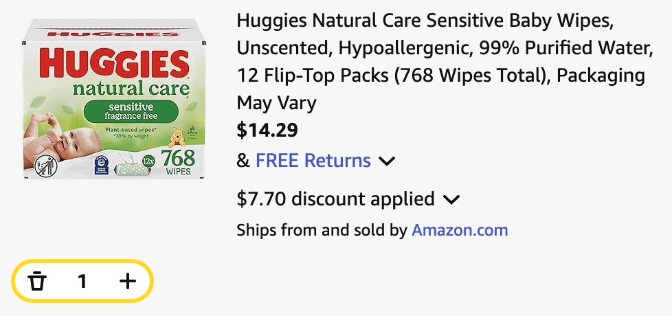 Huggies Natural Care Sensitive Baby Wipes
